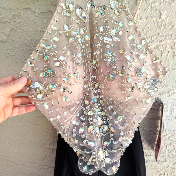 Blondie nights sheer netted rhinestone dress - Picture 5 of 11